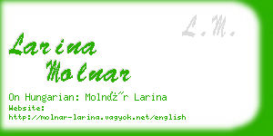 larina molnar business card